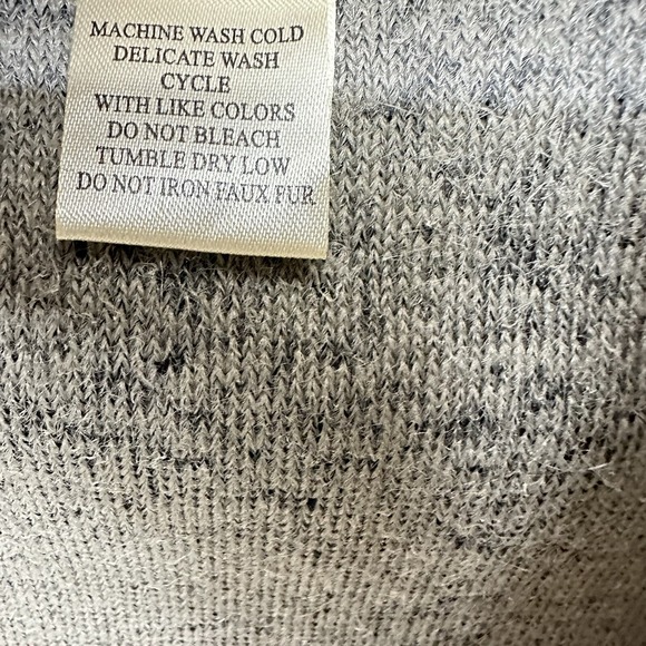 Dylan Los Angeles Faux Fur Vest Women XS Floral Open Waterfall Front Boho Hippie - Picture 12 of 14